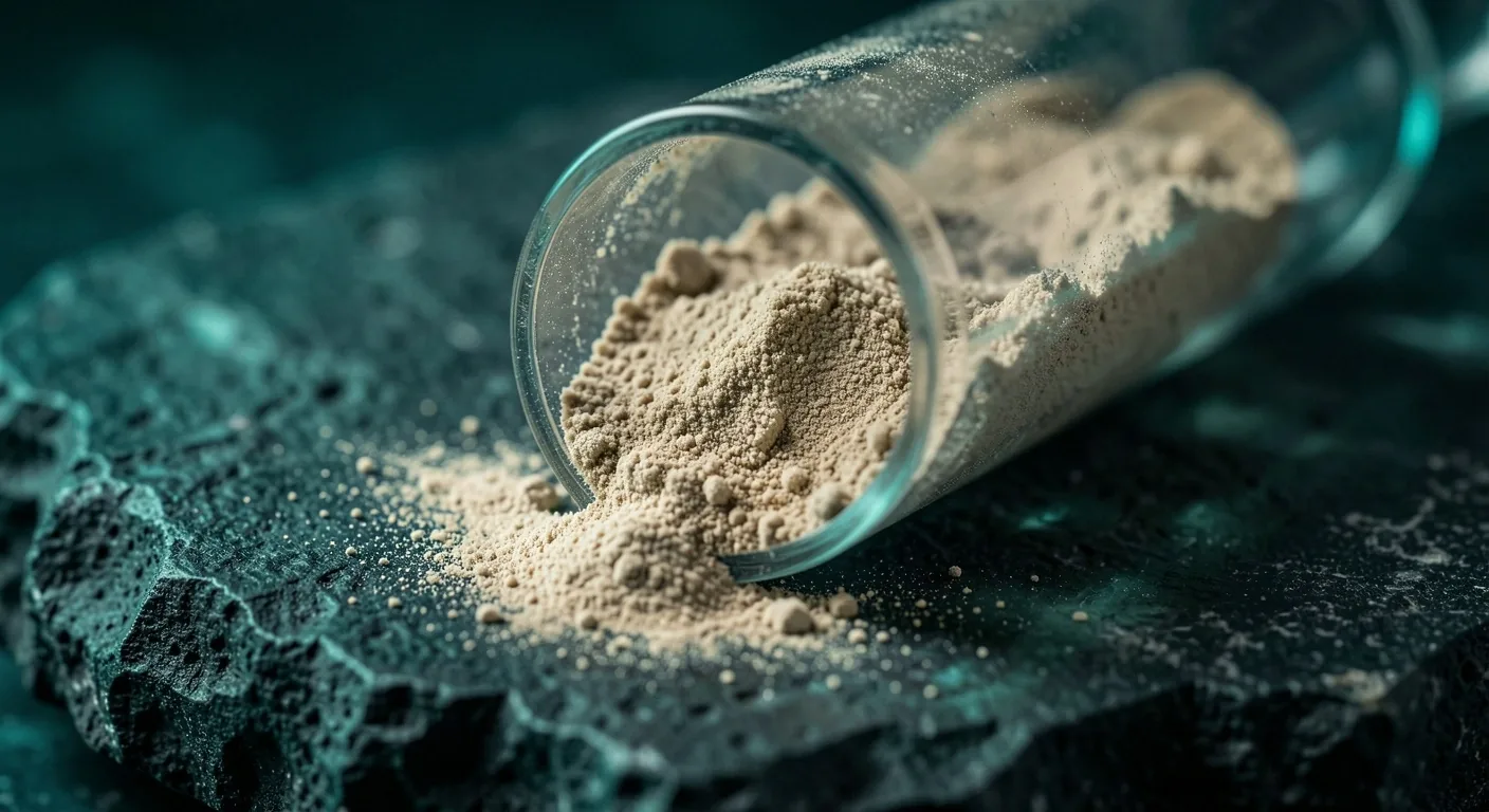 Natural supplement powder macro photography